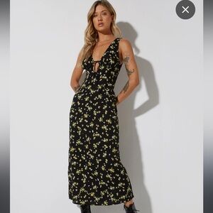 Motel Rocks Lemon & Lime Maxi Dress XS NWT